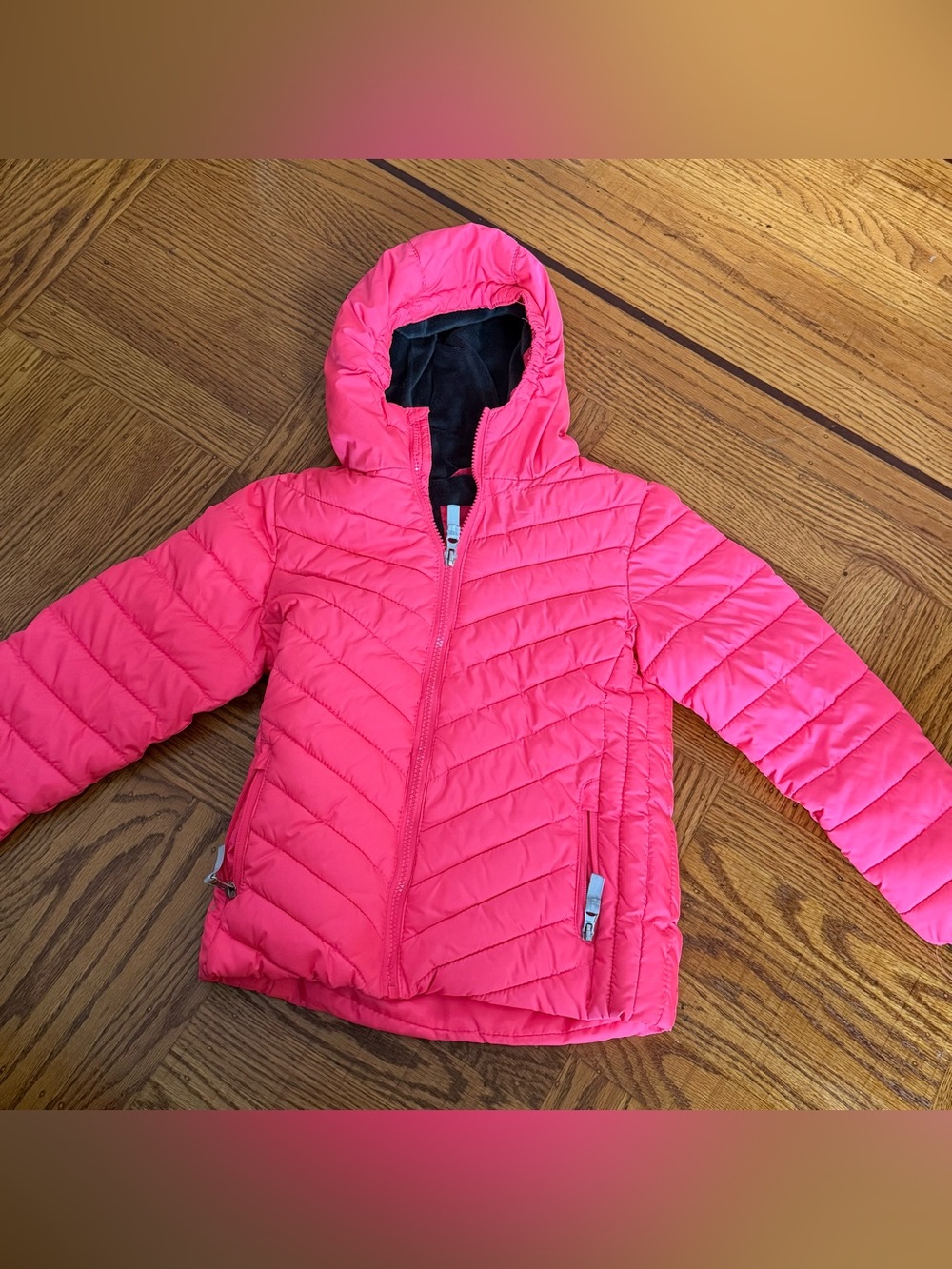 Champion Kids' Hooded Puffer Jacket - Hot Pink